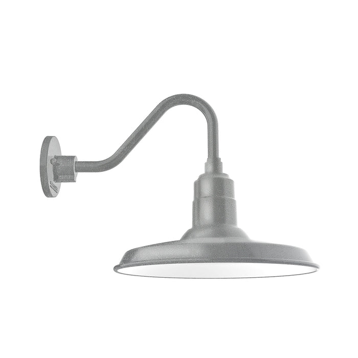 Warehouse 14 inch LED Gooseneck Wall light in Painted Galvanized | Montclair Light Works