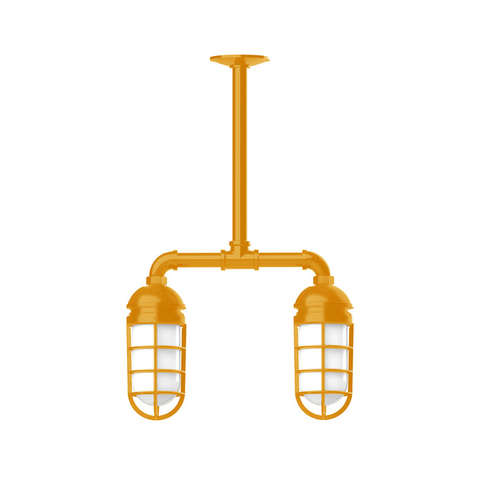Vaportite 2-light Stem Hung Pendant Light in Bright Yellow | Montclair Light Works