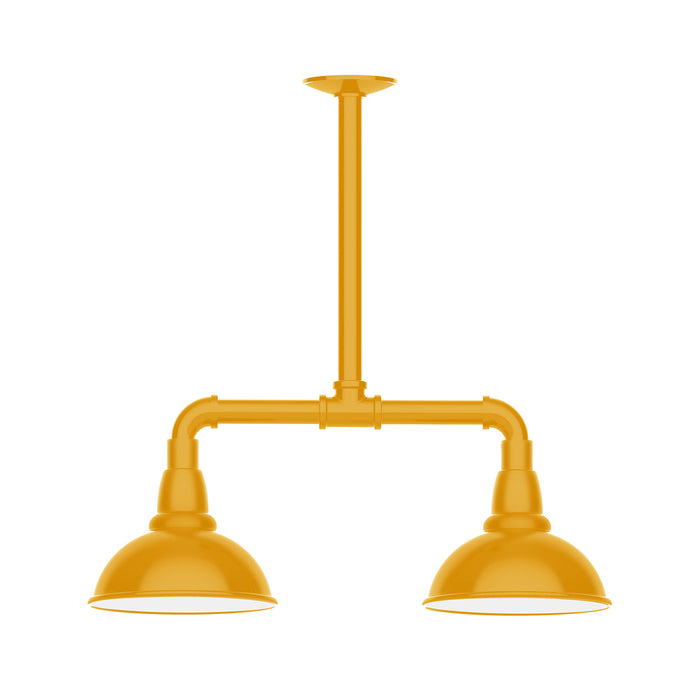 Cafe 8" 2-light Stem Hung Pendant Light in Bright Yellow | Montclair Light Works