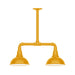 Cafe 8" 2-light Stem Hung Pendant Light in Bright Yellow | Montclair Light Works