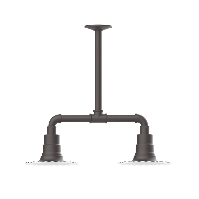 Radial 8" 2-light Stem Hung Pendant Light in Bronze Matte | Montclair Light Works