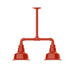Warehouse 8" 2-light Stem Hung Pendant Light in Vermillion | Montclair Light Works