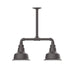 Warehouse 8" 2-light Stem Hung Pendant Light in Bronze Matte | Montclair Light Works