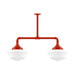 Schoolhouse 12" 2-light Stem Hung Pendant Light in Vermillion | Montclair Light Works
