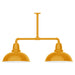 Cafe 16" 2-light Stem Hung Pendant Light in Bright Yellow | Montclair Light Works