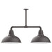 Cafe 16" 2-light Stem Hung Pendant Light in Bronze Matte | Montclair Light Works