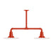 Radial 12" 2-light Stem Hung Pendant Light in Vermillion | Montclair Light Works