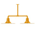 Radial 16" 2-light Stem Hung Pendant Light in Bright Yellow | Montclair Light Works