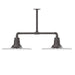 Radial 16" 2-light Stem Hung Pendant Light in Bronze Matte | Montclair Light Works