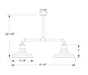 Warehouse 12" 2-light Stem Hung Pendant Light in Architectural Bronze Line Drawing
