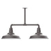 Warehouse 16" 2-light Stem Hung Pendant Light in Bronze Matte | Montclair Light Works