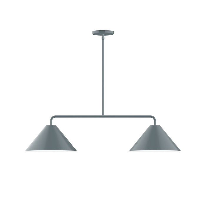 Axis Pinnacle 2-Light LED Stem Hung Pendant in Slate Gray