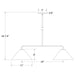 Pinnacle 2-Light Linear Pendant in Barn Red Line Drawing