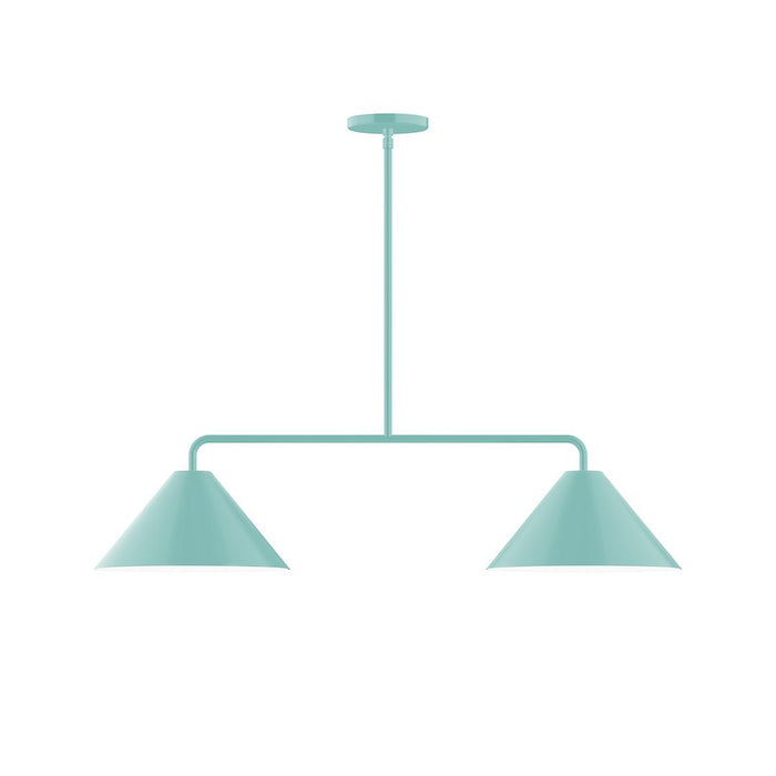 Axis Pinnacle 2-Light LED Stem Hung Pendant in Sea Green