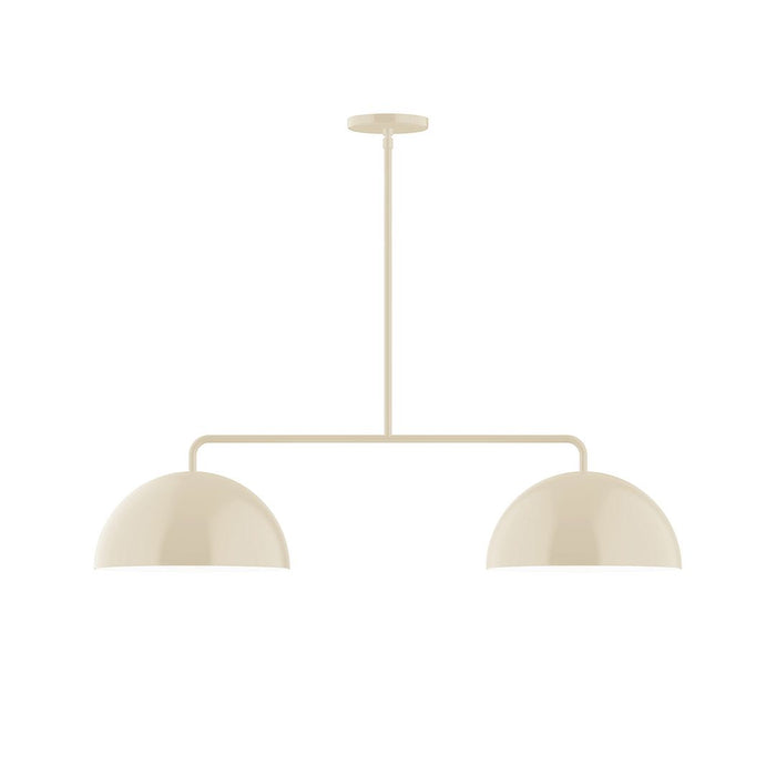 Axis Arcade 2-Light Stem Hung Pendant with Glass Globe Globe, Cream