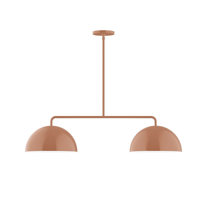 Axis Arcade 2-Light Stem Hung Pendant in Terracotta