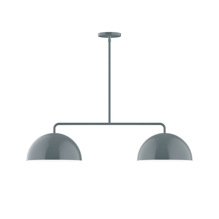 Axis Arcade 2-Light Stem Hung Pendant in Slate Gray