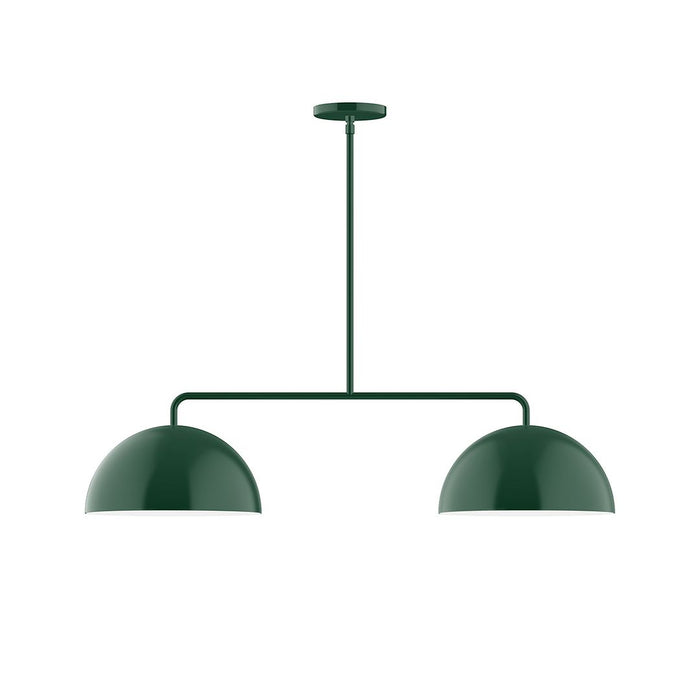 Axis Arcade 2-Light Stem Hung Pendant in Forest Green