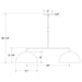 Arcade 2-Light Linear Pendant in Cream Line Drawing