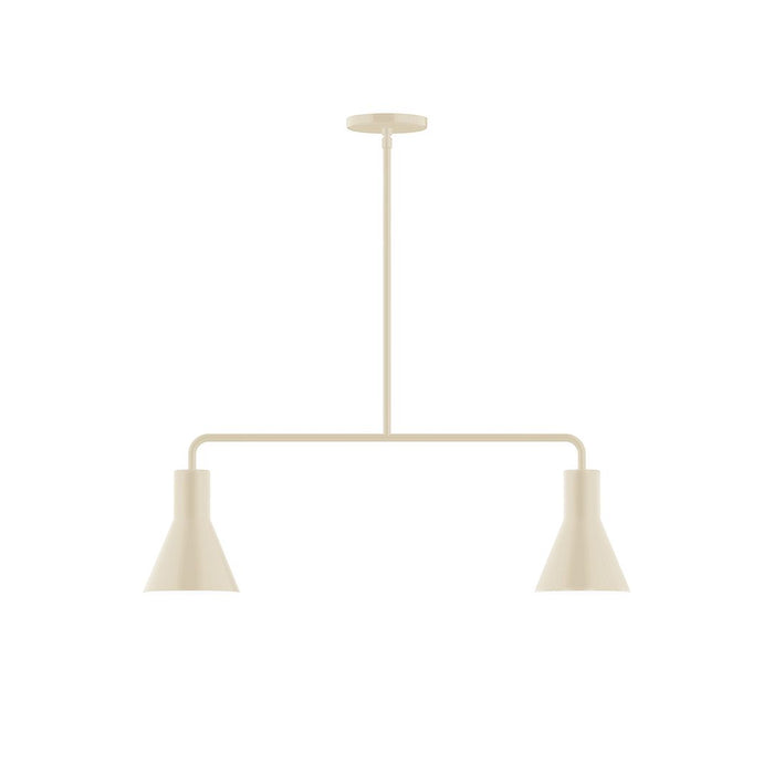 Axis Flare 2-Light Stem Hung Pendant in Cream