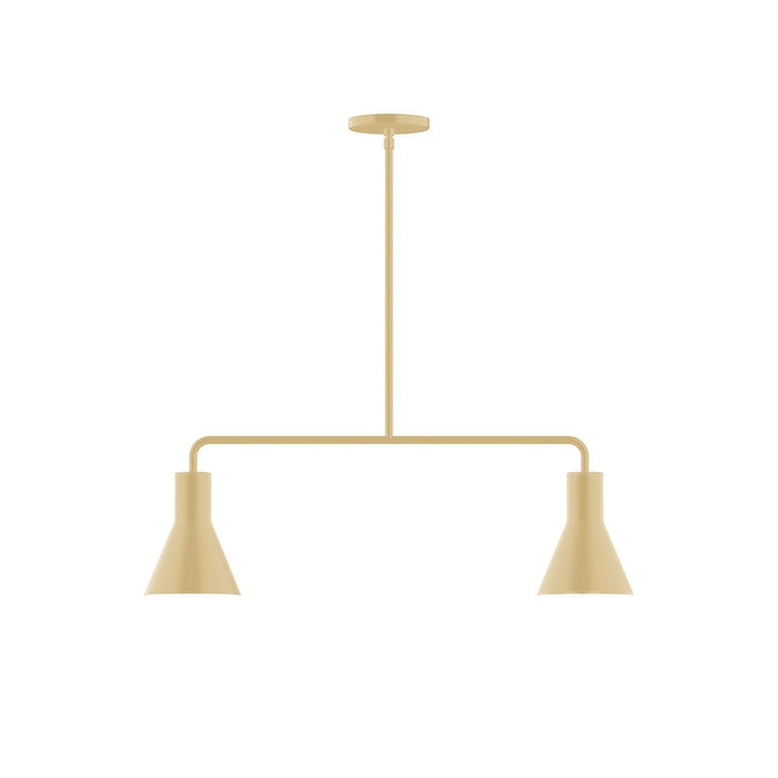 Axis Flare 2-Light Stem Hung Pendant in Ivory