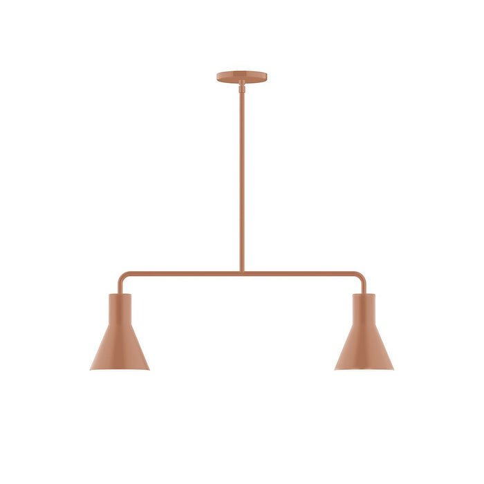 Axis Flare 2-Light Stem Hung Pendant in Terracotta