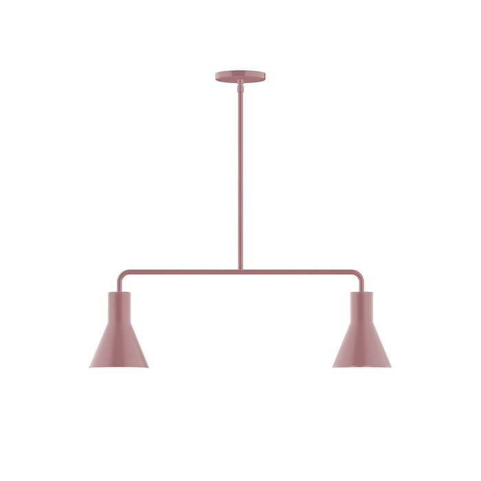 Axis Flare 2-Light Stem Hung Pendant in Mauve