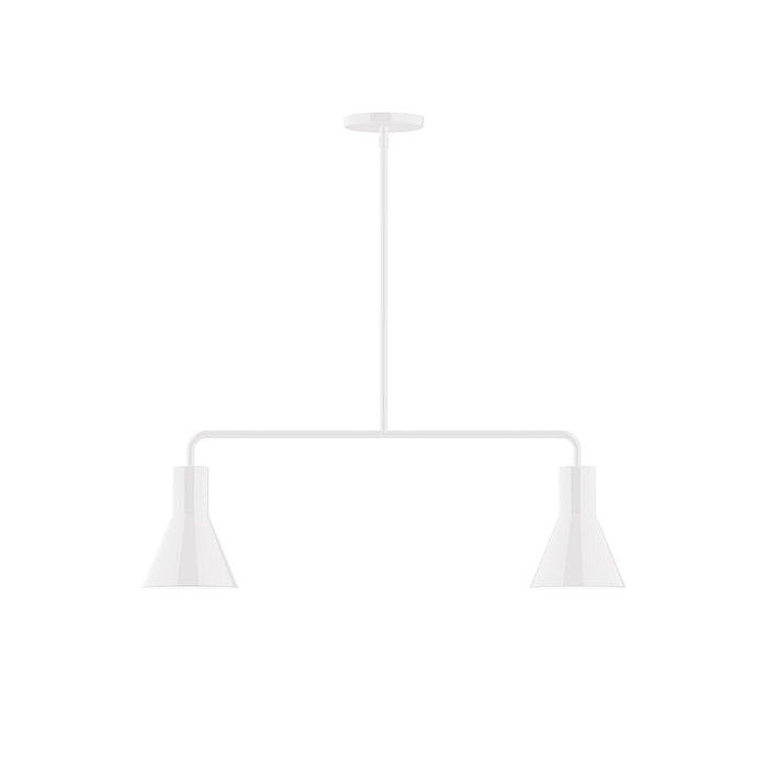 Axis Flare 2-Light Stem Hung Pendant in White