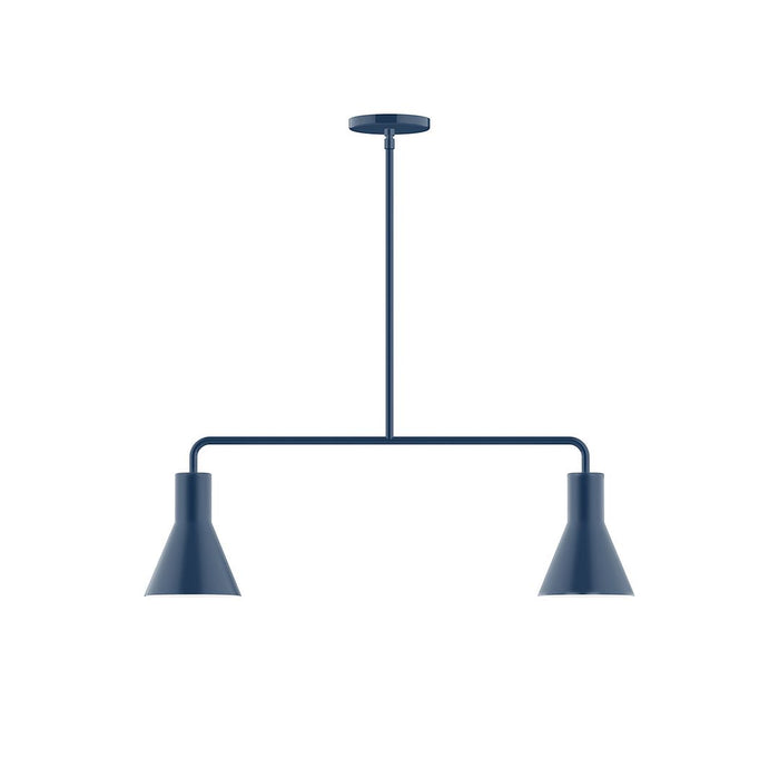 Axis Flare 2-Light LED Stem Hung Pendant in Navy