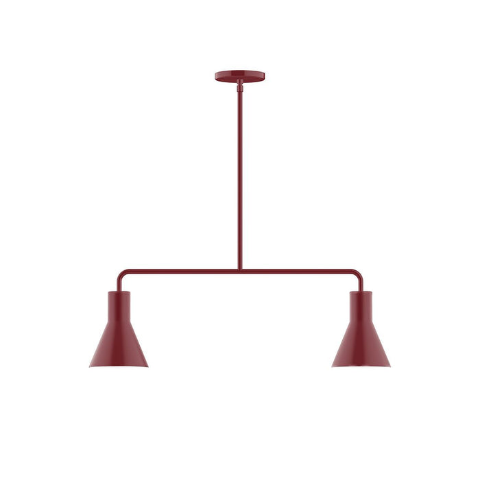 Axis Flare 2-Light LED Stem Hung Pendant in Barn Red