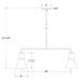 Flare 2-Light Linear Pendant in Cream Line Drawing