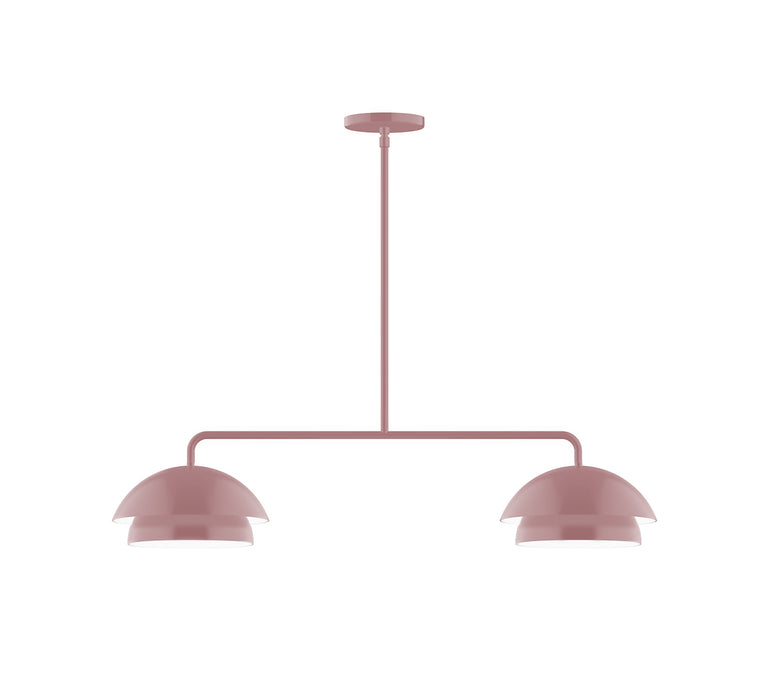 Nest 2-Light LED Linear Pendant in Mauve | Montclair Light Works