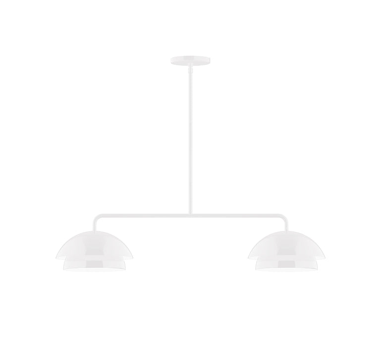 Nest 2-Light LED Linear Pendant in White | Montclair Light Works
