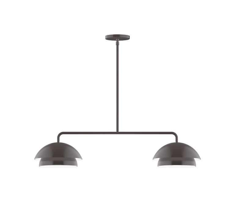 Nest 2-Light LED Linear Pendant in Architectural Bronze | Montclair Light Works