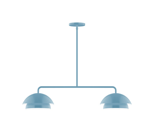 Nest 2-Light LED Linear Pendant in Light Blue | Montclair Light Works