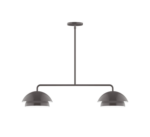 Nest 2-Light LED Linear Pendant in Bronze Matte | Montclair Light Works