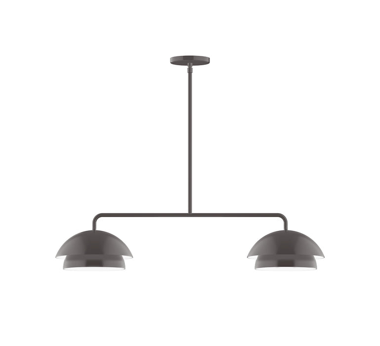 Nest 2-Light LED Linear Pendant in Bronze Matte | Montclair Light Works