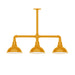 Cafe 8" 3-light Stem Hung Pendant Light in Bright Yellow | Montclair Light Works