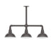 Cafe 8" 3-light Stem Hung Pendant Light in Bronze Matte | Montclair Light Works