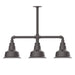 Warehouse 8" 3-light LED Stem Hung Pendant Light in Bronze Matte | Montclair Light Works