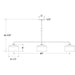 Julia 3-Light Linear Pendant in Cream Line Drawing