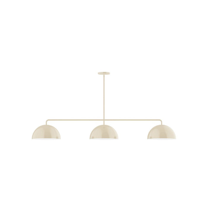 Axis Arcade 3-Light Stem Hung Pendant with Glass Globe Globe, Cream