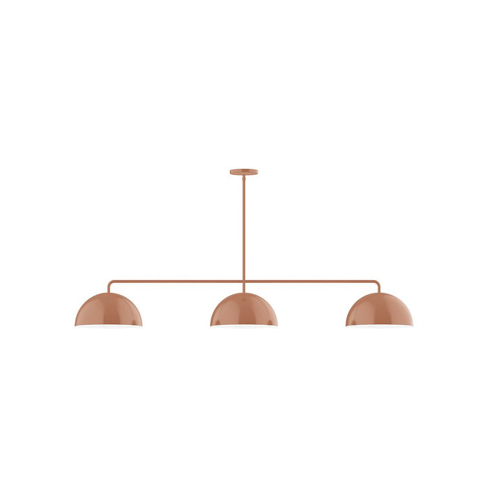 Axis Arcade 3-Light Stem Hung Pendant in Terracotta