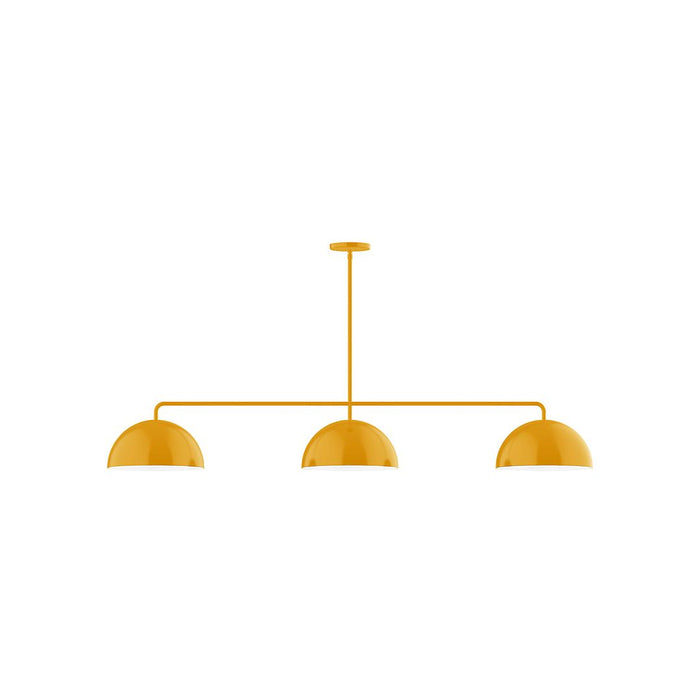 Axis Arcade 3-Light Stem Hung Pendant in Bright Yellow