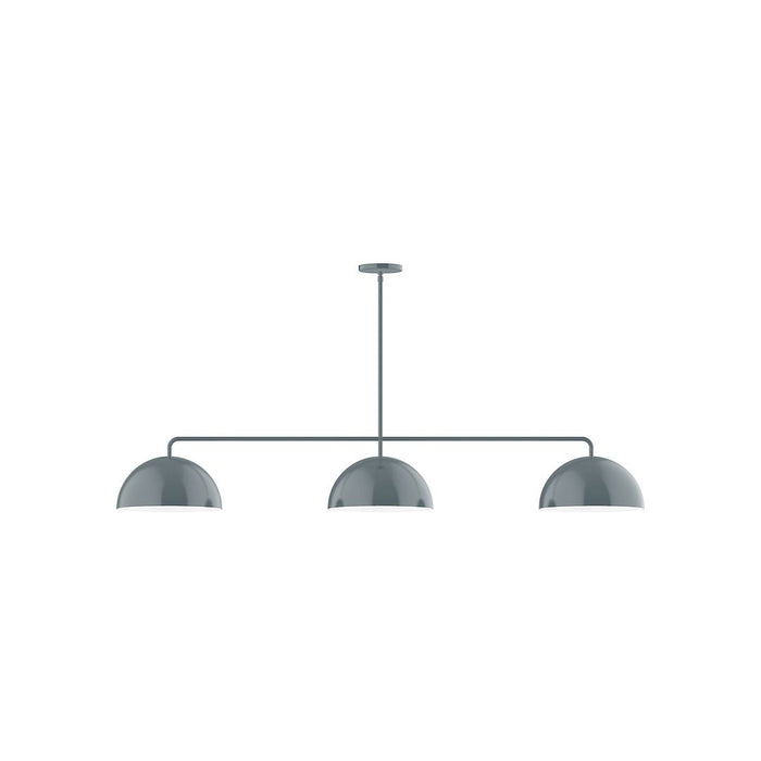 Axis Arcade 3-Light Stem Hung Pendant in Slate Gray