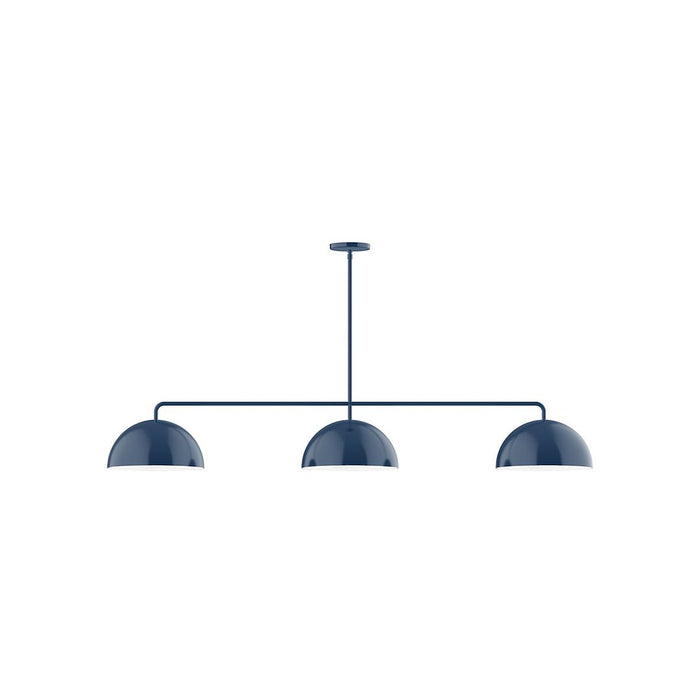 Axis Arcade 3-Light Stem Hung Pendant in Navy