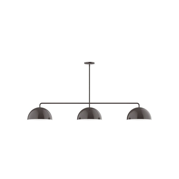 Axis Arcade 3-Light Stem Hung Pendant in Architectural Bronze