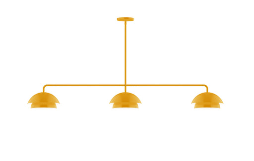 Nest 3-Light LED Linear Pendant in Bright Yellow | Montclair Light Works