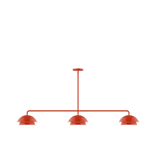 Nest 3-Light LED Linear Pendant in Vermillion | Montclair Light Works