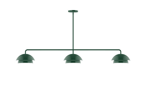Nest 3-Light LED Linear Pendant in Forest Green | Montclair Light Works